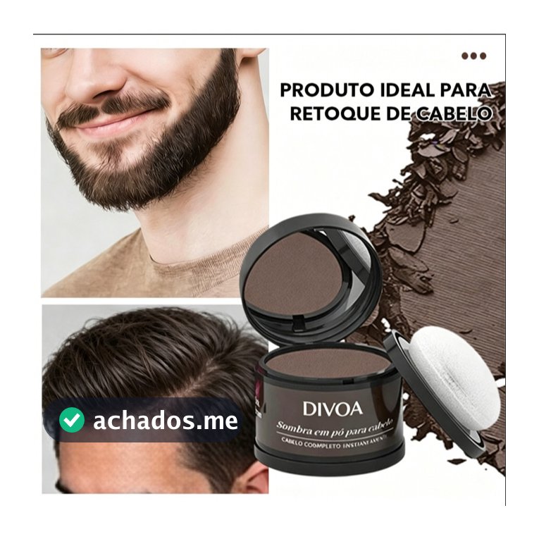 Po Para Retoque De Cabelo Calvície Disfarce Capilar Barba Esconder Cabelo Branco Queda Cobertura