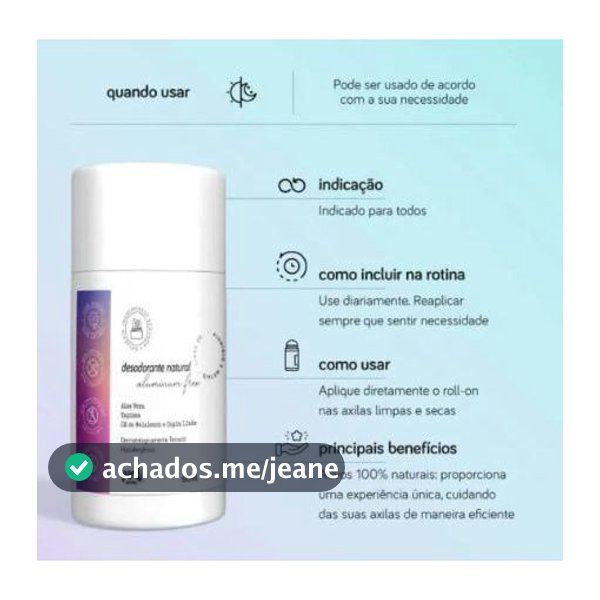 Kit 2 Desodorantes Natural Sem Alumínio 60ml - Verdi Natural Vegano