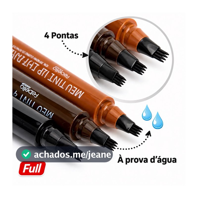 Lápis Caneta Sobrancelha Fio a Fio Preenche Falhas Microblading Á Prova D'água