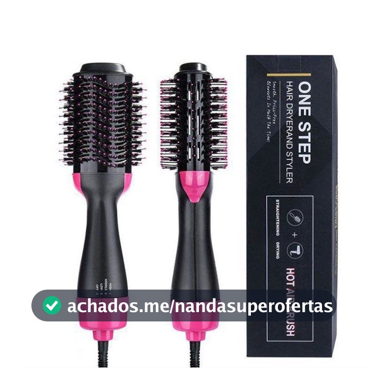 Escova Secadora Alisador Elétrica Quente Cabelo Com 3 Em1 Hair Styler 110V