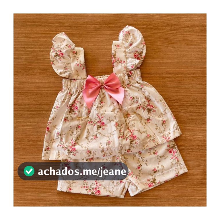 Conjunto bebê Lalá menina estampado blogueira algodão