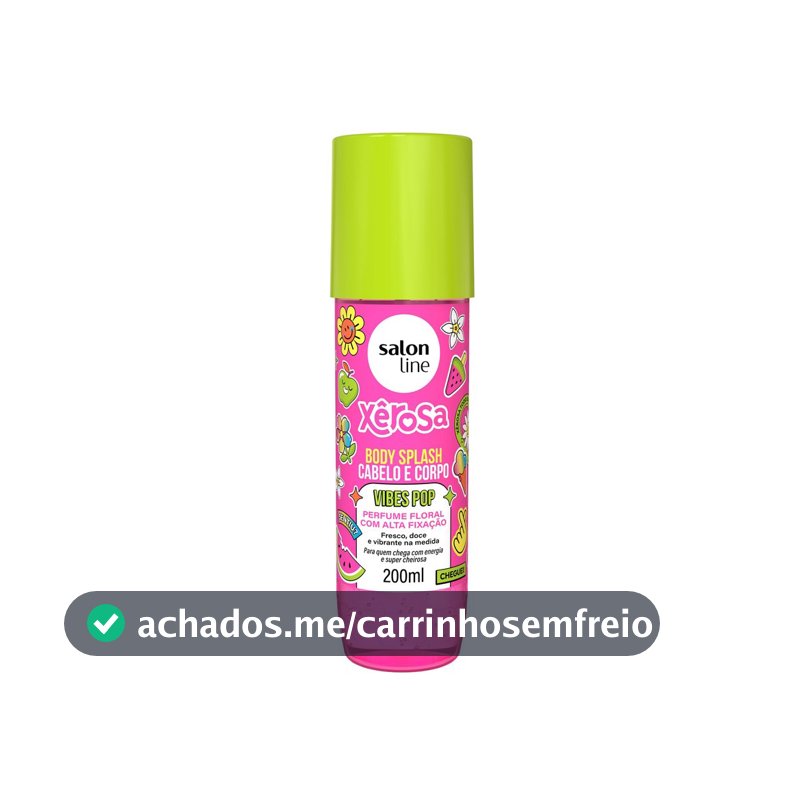 Body Splash Cabelo e Corpo Xêrosa Vibes Pop 200ml