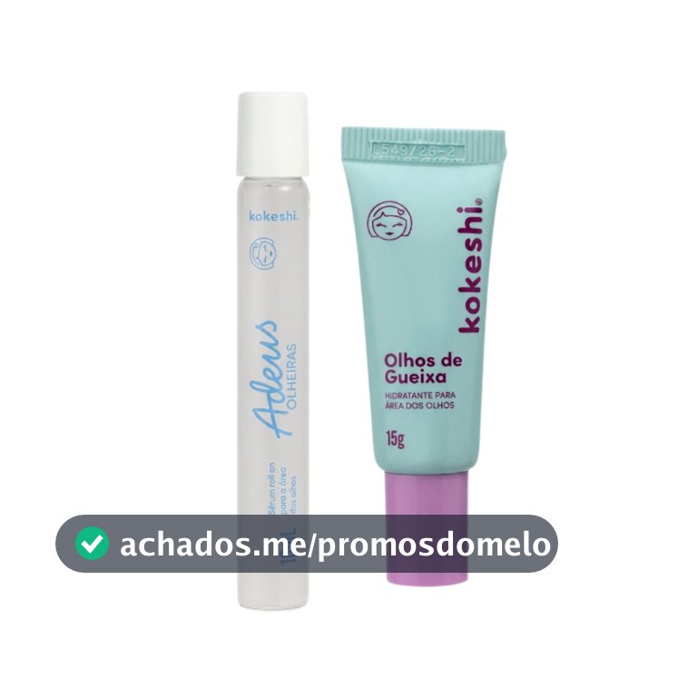 Kit Anti Olheiras Kokeshi Roll-On e Hidratante Olhos de Gueixa