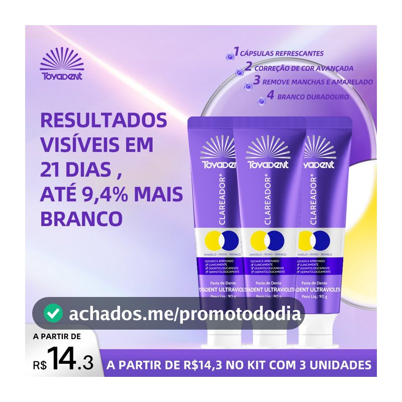 ToyaDent Pasta de Dente 90g Higiene Completa e Dentes Mais Fortes