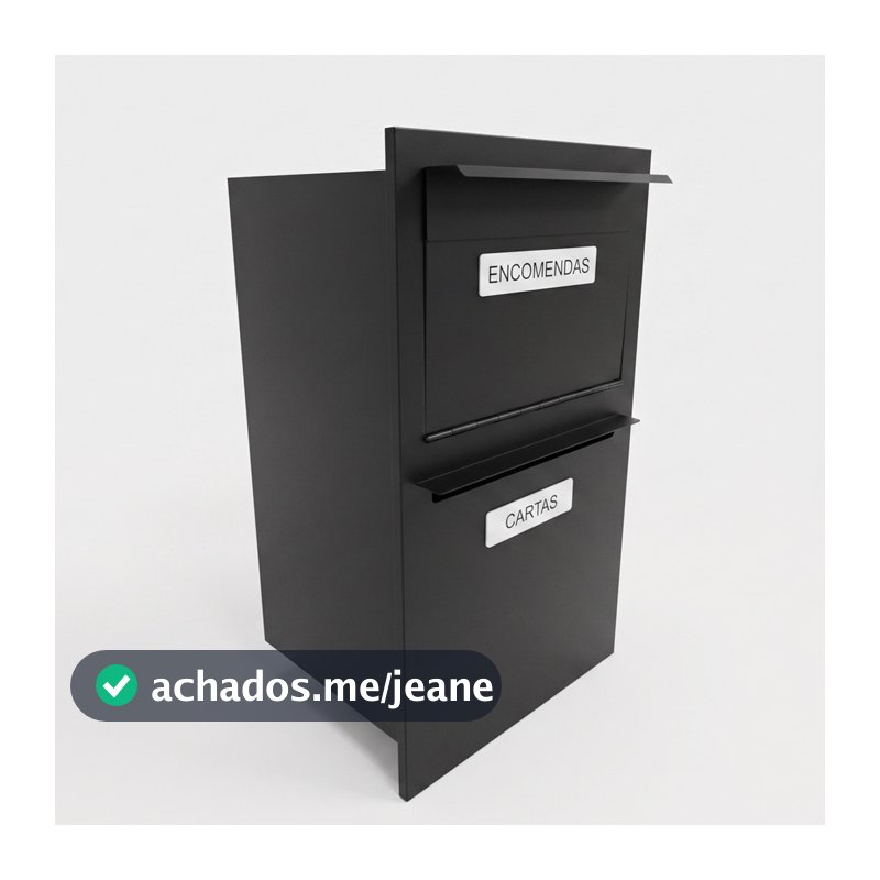 Caixa Compacta De Encomendas e Cartas Correios Antifurto Com Chave Para Casas Lojas Empresas Chapa Reforçada