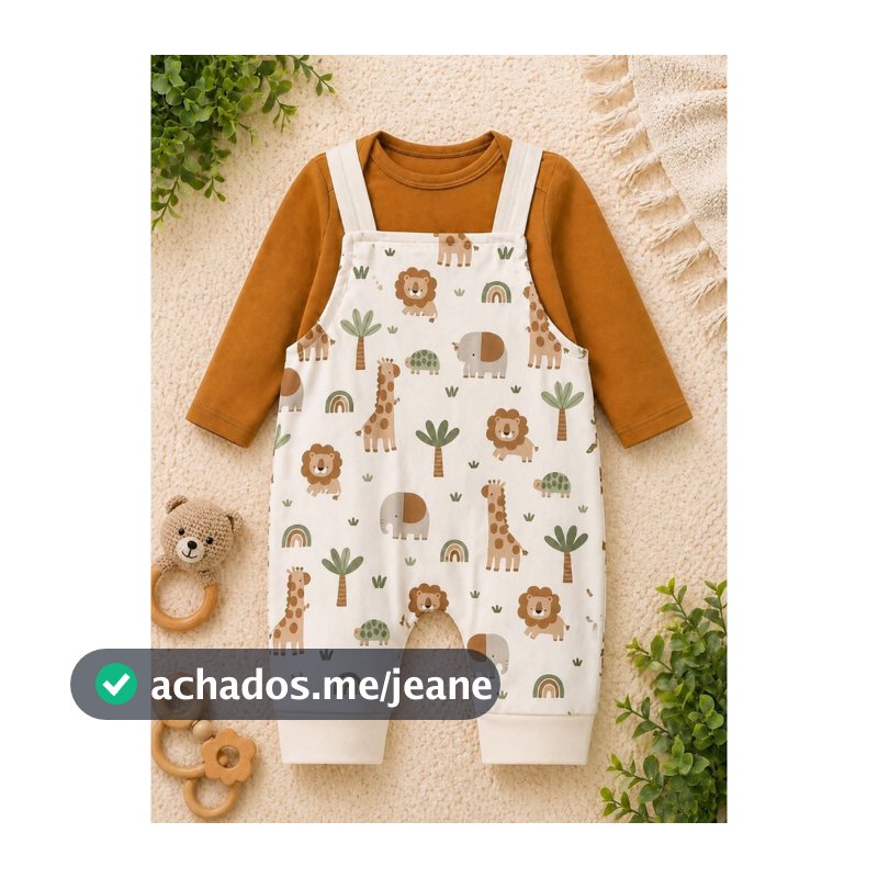 JARDINEIRA SAFARI LONGA E BODY LONGO