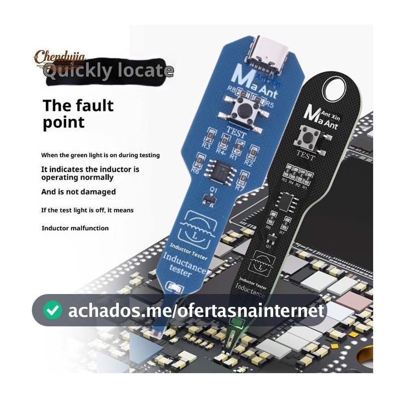 Chen 1 Pçs Indutor Detector Ferramenta De Reparo Indutância Testador Placa-Mãe Bobina Indução Eletromagnética Qui Falha