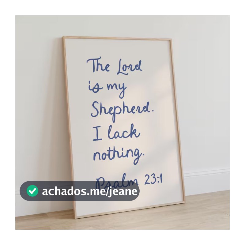 Quadro Decorativo Religiosos Com Textos Bíblicos Para Sala, Quarto ou Escritório – Salmo 23 No1