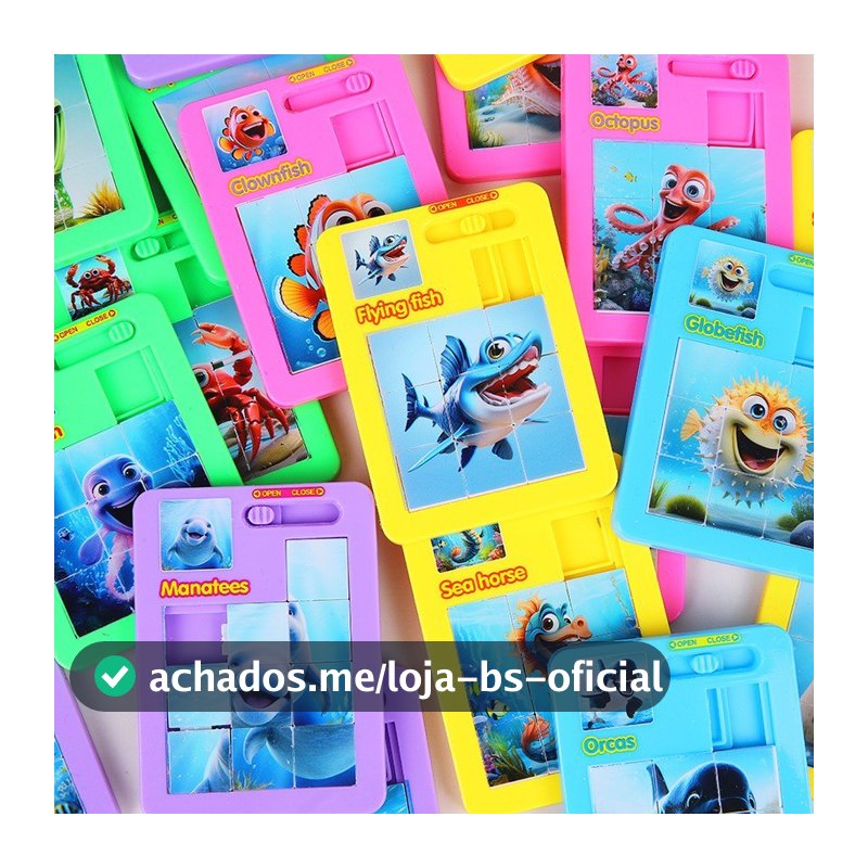 30 Pçs/20/10 Novo Quebra-Cabeça Dos Desenhos Animados Huarongdao Animal Marinho Labirinto Pequeno Brinquedo Presente Da