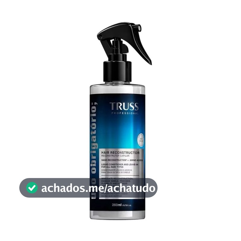 Truss Uso Obrigatório Leave-in Reconstrutor 260ml | Proteção Térmica, Brilho e Reparação Imediata
