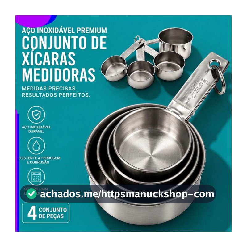 Medidores de Aço Inoxidável | Resistentes | Anti-Ferrugem | Lava-Louças