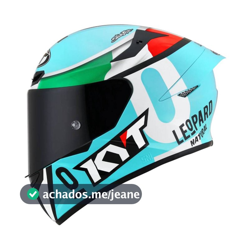 Capacete KYT TT Course Dennis Foggia Tricolore Azul