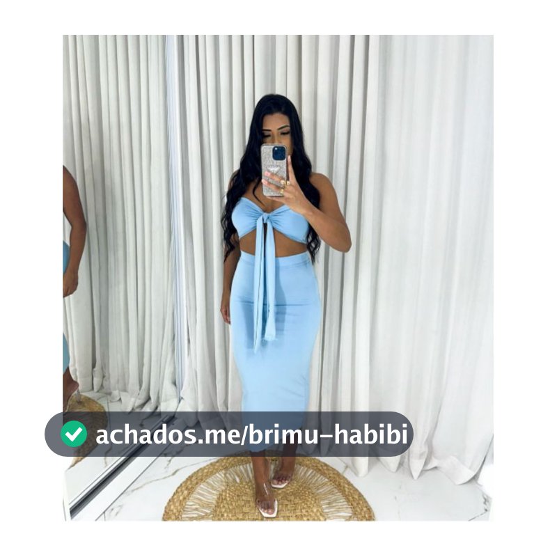 Conjunto feminino longo luxo com amarração no peito moda gringa (ISIS)
