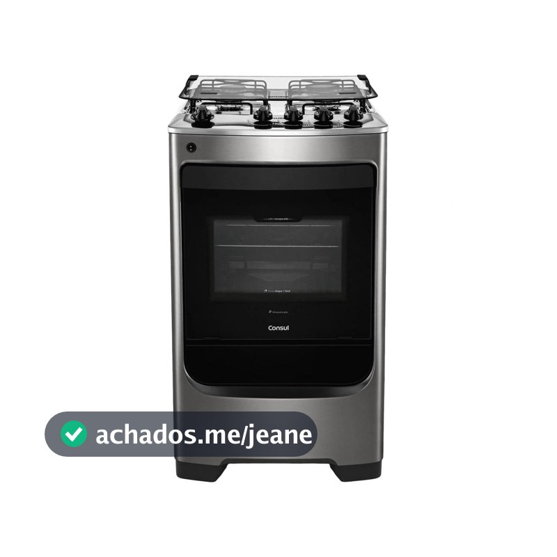 Fogão Consul 4 Bocas cor Inox com Acendimento Automático - CFO4NAR