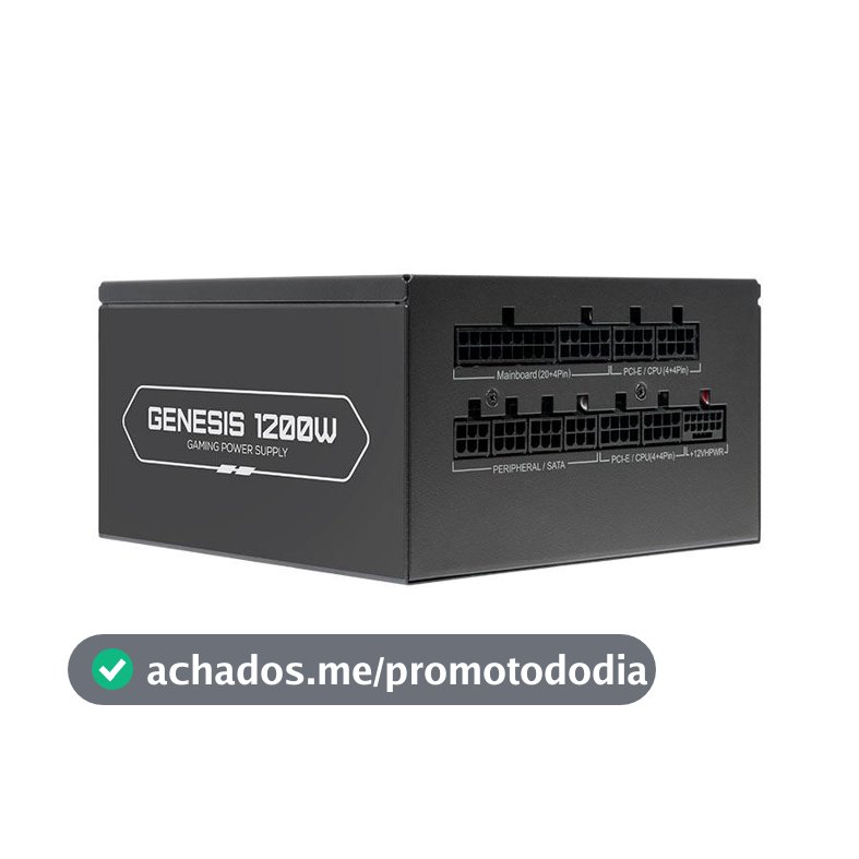 Fonte Pichau Genesis, 1200W, PCIe 5.0, Full Modular, Cybenetics Platinum, Preto, PG-G1200-BK01
