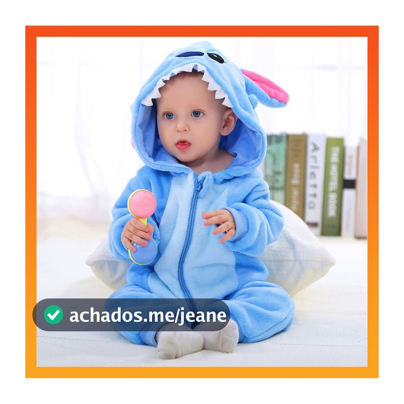 2023 Baby Kigurumi Blue Stitch Cartoon Romper Recém-Nascido Infantil Kids Jumpsuit Meninas Cosplay Fantasias Pyjama