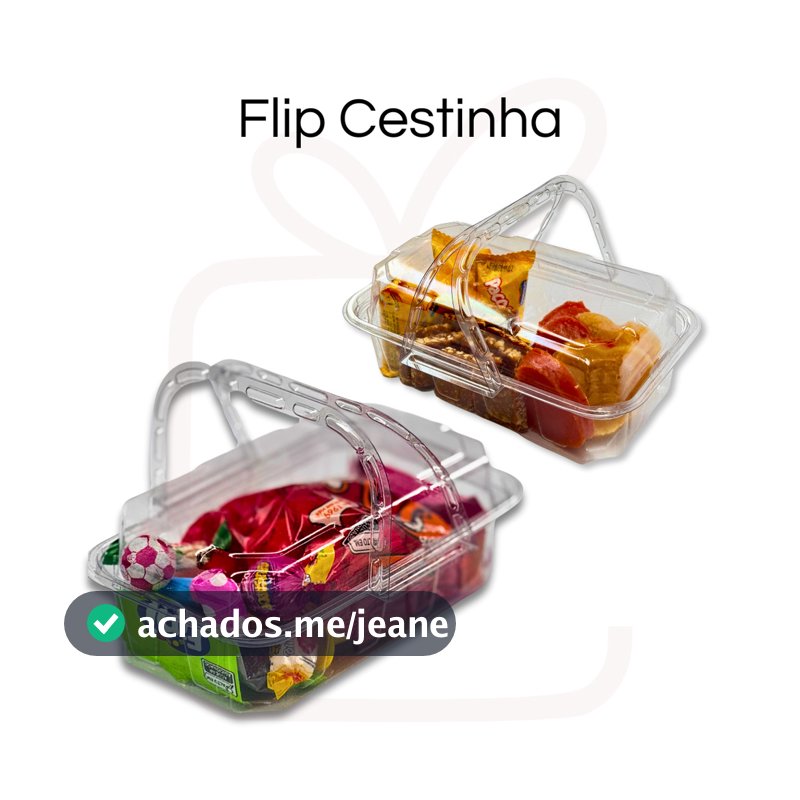 6 / 12 / 24 / 30UN FLIP CESTINHA MINI CESTINHA PIQUENIQUE TRANSPARENTE