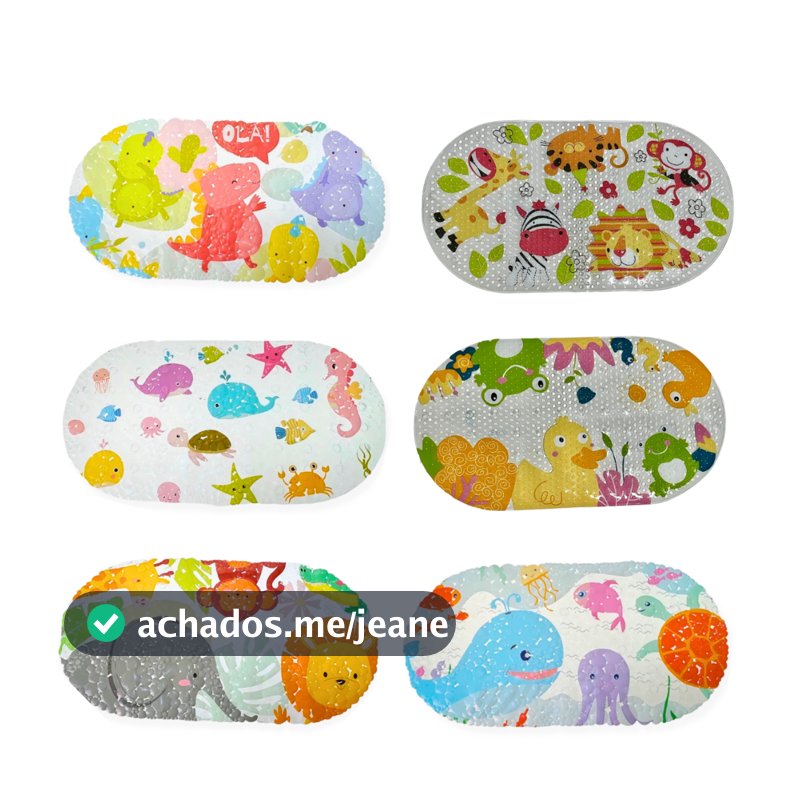 Tapete para Banho Infantil Antiderrapante com Ventosas Para Banheiro Box  Bebê