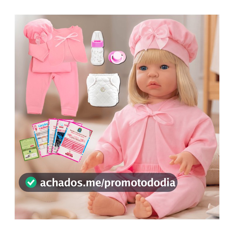 Boneca Bebê Reborn Realista Original de Silicone Menina Pode Dar Banho Envio Imediato