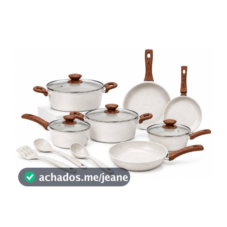 Conjunto De Panelas 10 Peças Style Mármol