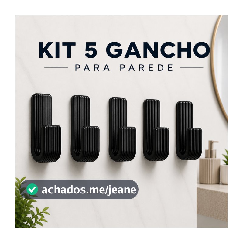 Kit 5 Gancho de Toalha Porta Toalha De Rosto Adesivo Suporte para Toalhas de Banheiro e Pano Cozinha