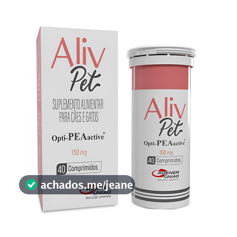 Aliv Pet - Suplemento Alimentar Para Cães e Gatos 150Mg - 40 comprimidos