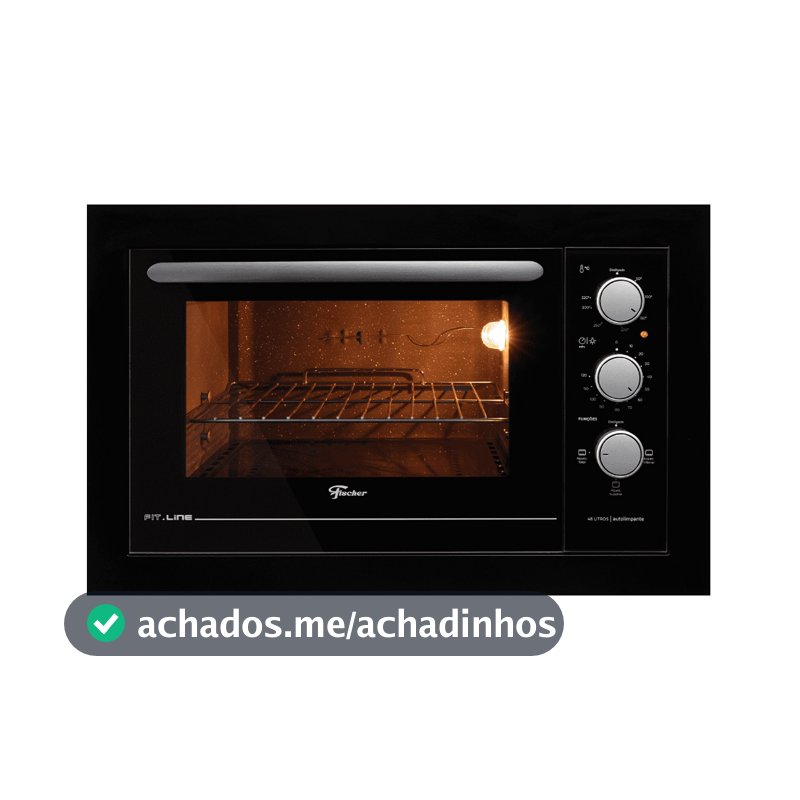 Forno Eletrico Fischer Fit Line Embutir 48l Preto 95481/95482