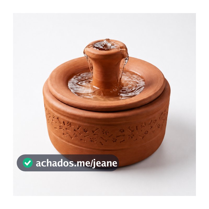Fonte em Cerâmica para Pets, Gatos, Cachorros e Decorativa Fluxo Natural Bivolt Silencioso