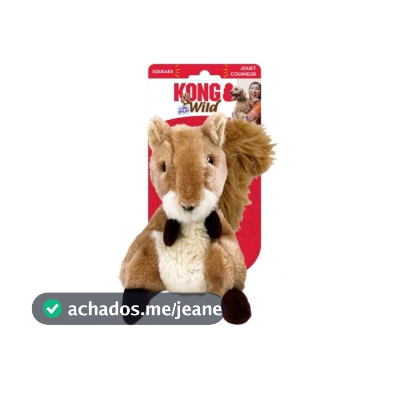 Esquilo de Pelúcia Brinquedo para Cães Kong Low Stuff
