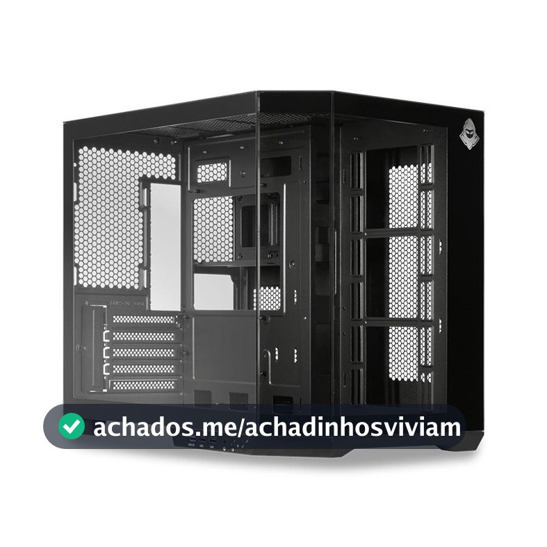 Gabinete Gamer Aquário Mancer CV700L, Mid Tower, Lateral De Vidro, Preto, MCR-CV700L-BK