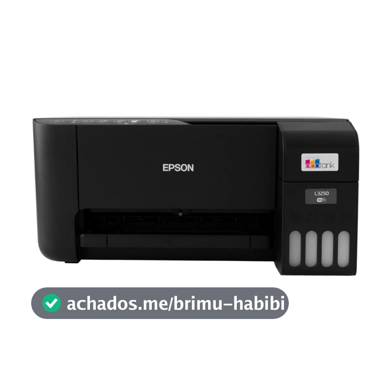 Impressora Multifuncional Epson EcoTank L3250 Tanque de Tinta Colorida Wi-Fi Bivolt Preta