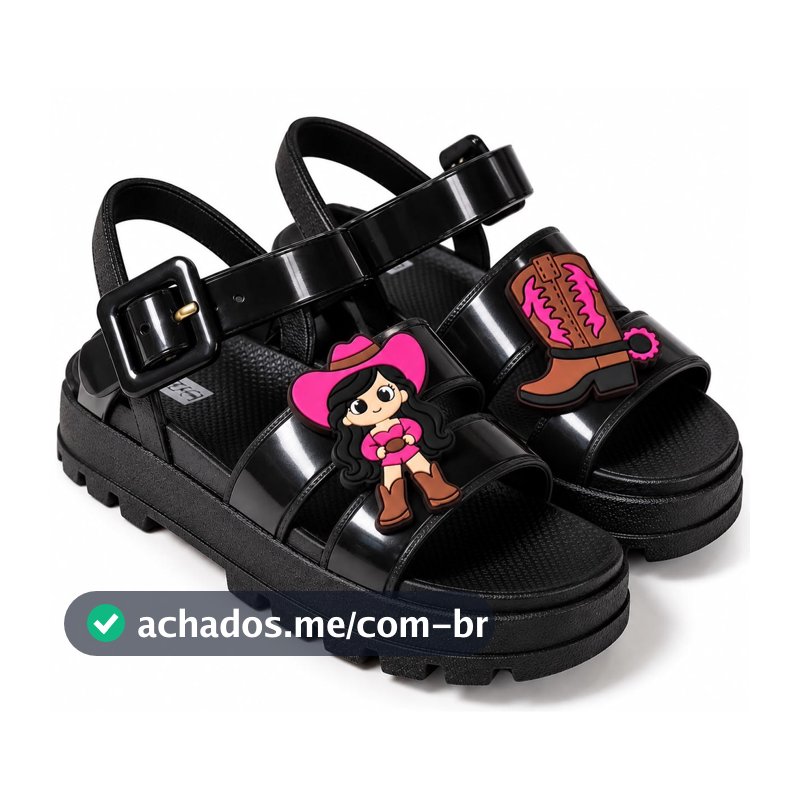 Sandália Infantil Feminina Boiadeira Country | Sandália Menina Com Enfeite Leve Confortável Nº 21 Ao 28