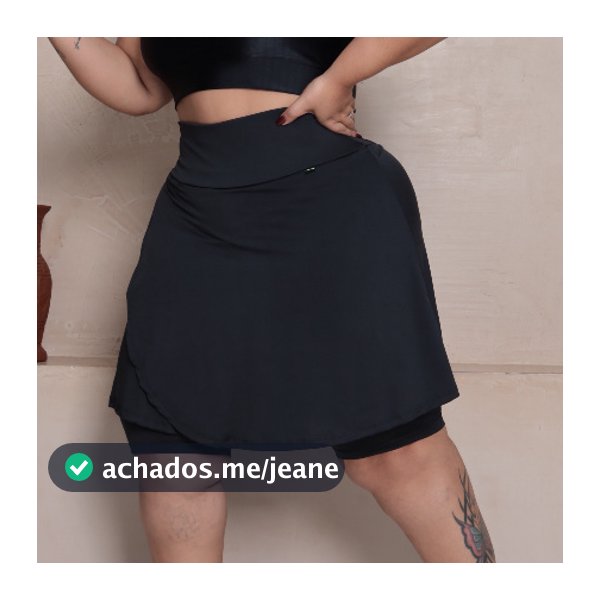 Bermuda saia traçada modesta short com saia do M ao G3 BERMUDA