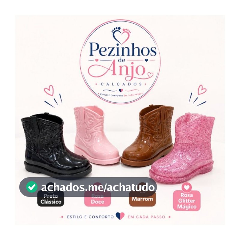 galocha infantil impermeável boiadeira texana antiderrapante coturno country bota cowboy unissex