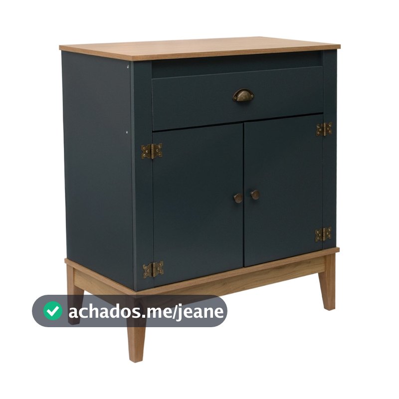 Aparador Compacto 80cm Cantinho do Café Sala Pequena Design Clean Movelbento MB1012