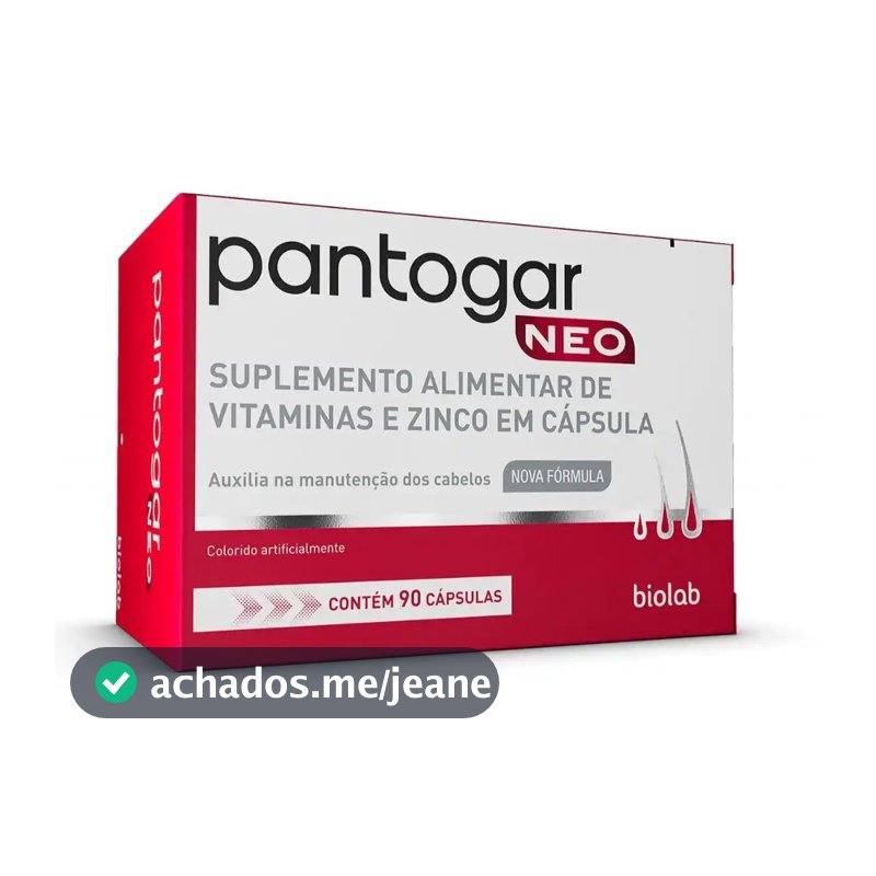 PANTOGAR NEO C/90 CAPSULAS Crescimento e fortalecimento Capilar, Pele e Unhas