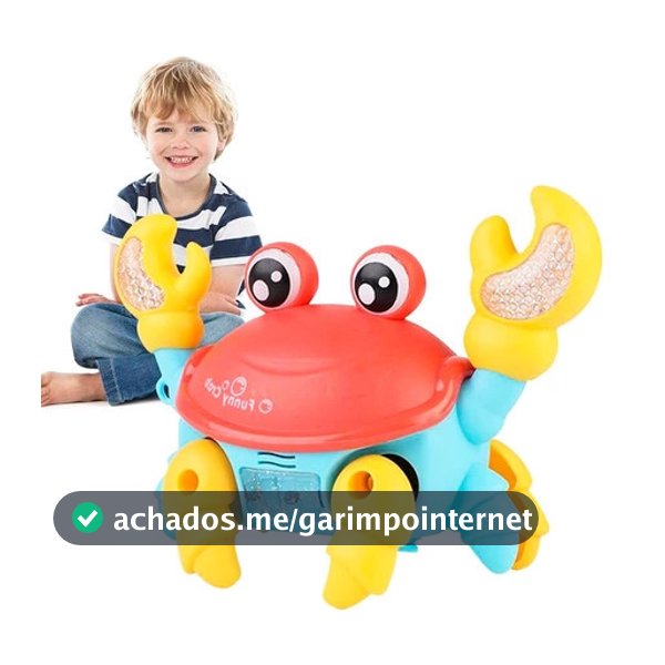 Kit Caranguejo Fujão e Patinho Dançante Brinquedo Infantil Com Luz Som e Movimento