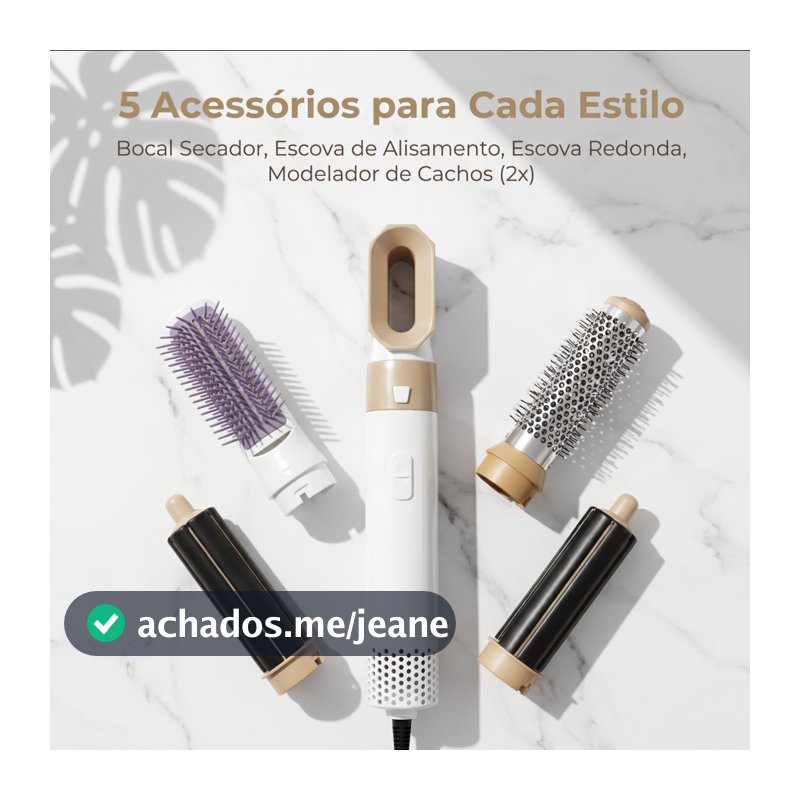 secador de cabelo escova de ar quente 5 em 1 modelador de cabelo 110v ou 220v