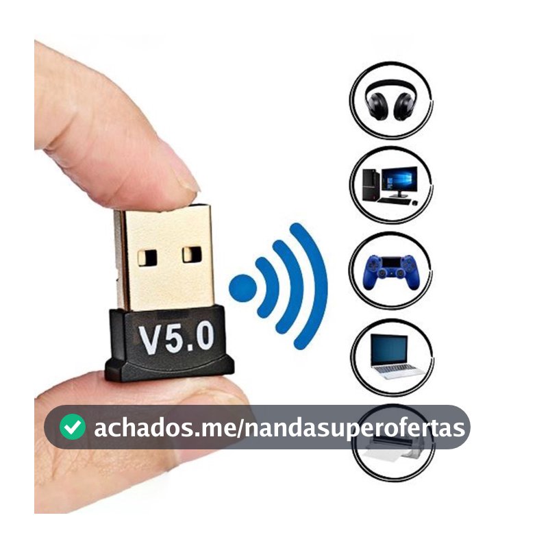 Adaptador E Receptor USB Bluetooth 5.0 Plug usb Transmissor de audio para Notebook