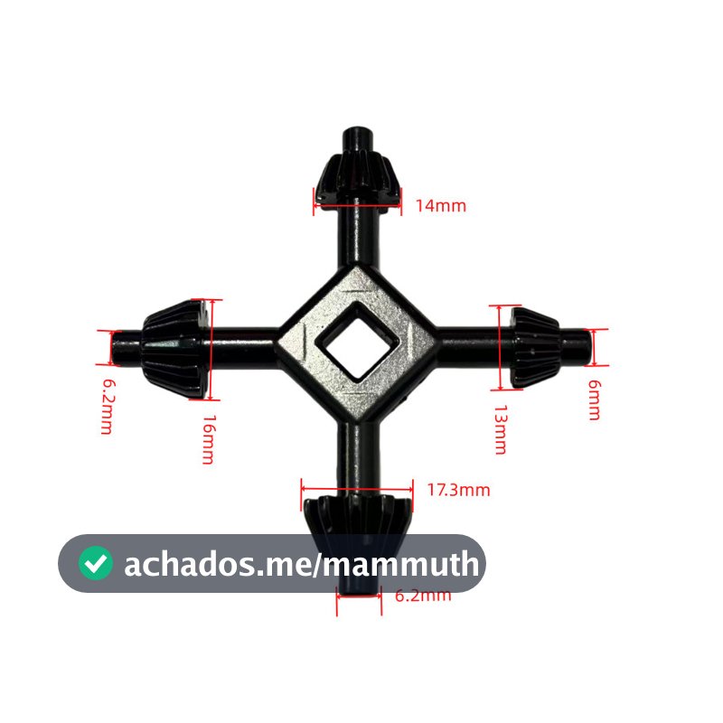 Chave multifuncional 4 em 1 para lanterna, chave de mandril de furadeira, chave para furadeira manual, acessórios para f