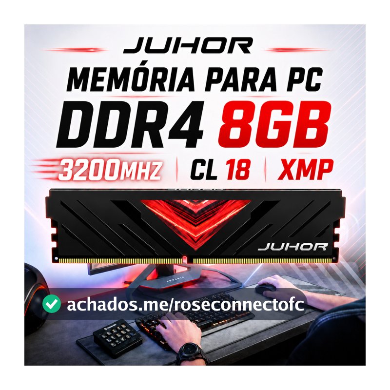 Memória Desktop Pc DDR4 8GB 16GB 3200MHZ CL 18 1.35V JUHOR