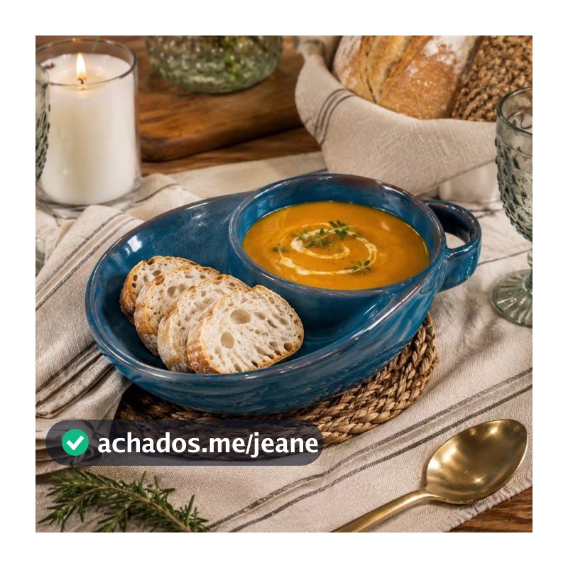 Prato Sopeira para Servir Caldo Jantar em Casa Restaurante Decoração de Mesa Posta