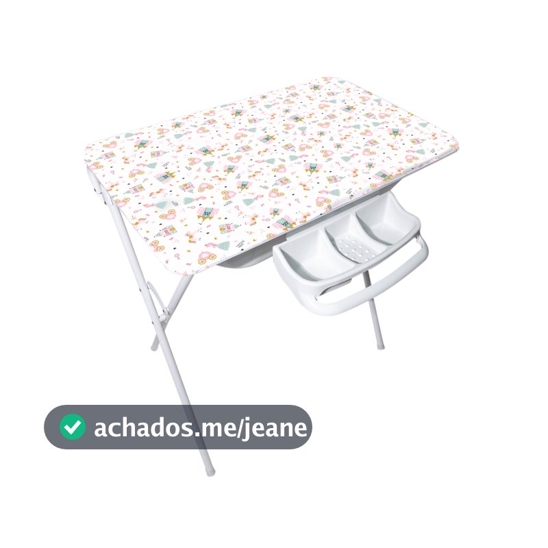 Banheira Luxo Com Suporte Dobrável, Trocador e Saboneteira, 25l, até 30kg - Little Princess
