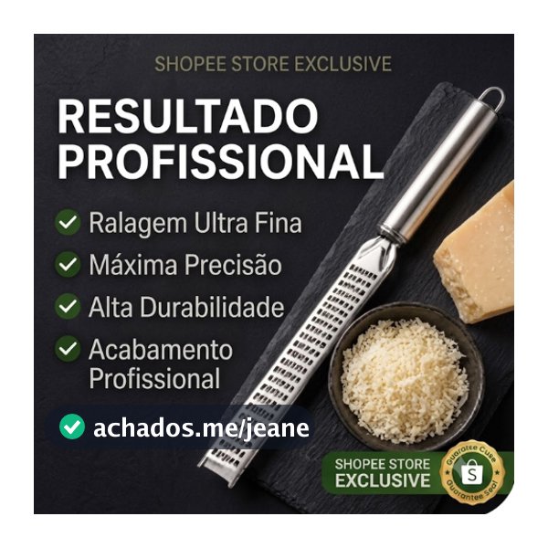 Ralador Culinaria Extra Fino 1/2/4 Ralador Inox 30x2,5 cm Cabo em Inox Profissional