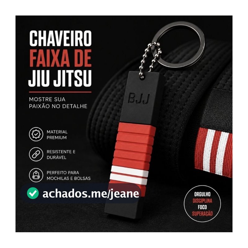 Chaveiro Faixa Jiu Jitsu Brinde Atleta Academia Presente Lutador BJJ com Grau para voce personalizar