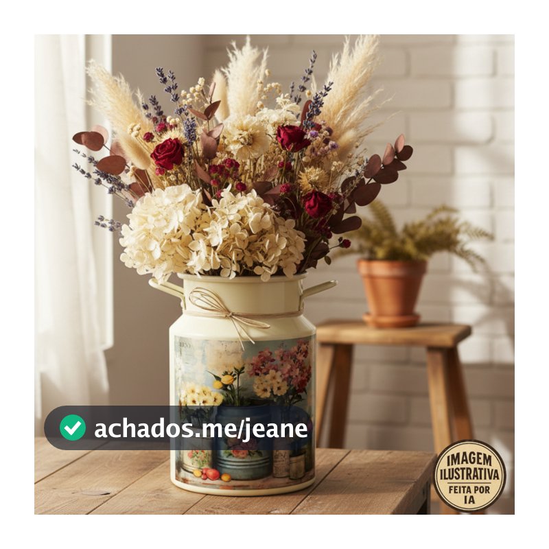Latão 3 Litros Vintage Retro Decoração Decoupagem - Leiteira decorativa