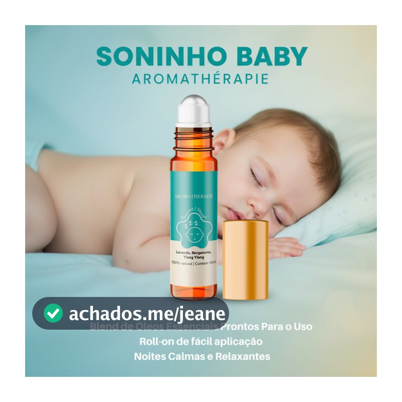 Aromaterapia Soninho Bebê Natural Blend Óleos Essenciais Aromathérapie
