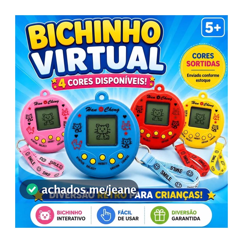 Mini Game bichinho Virtual  Machine Pet  Super Mini Game  Brick Game Tamagotchi Retro Anos 90 Jogos