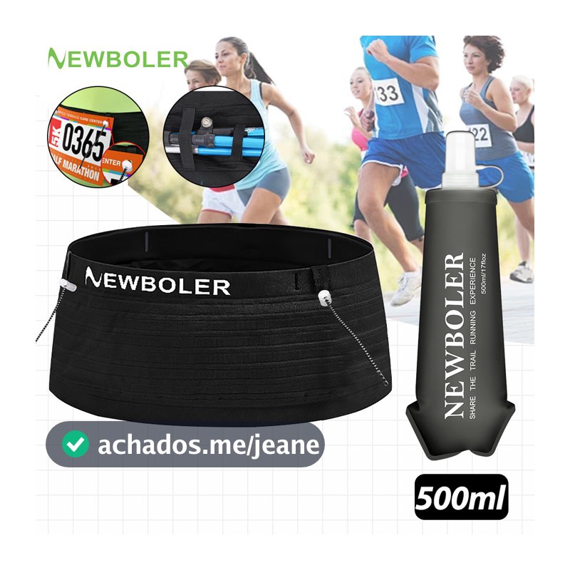 NEWBOLER Elástico Esportes Cintura Saco Pacote Correndo Número De Corrida Cinto Triathlon Maratona Ciclismo Montanhismo