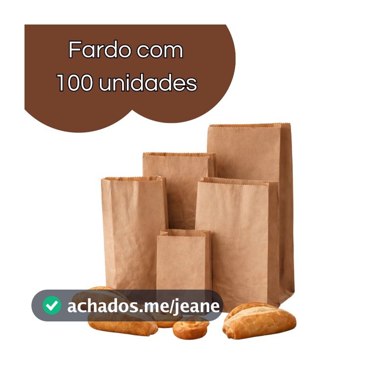 100 Uni Saco Para Pães De Papel Kraft Mix P/ 250g, 500g, 1kg, 2kg, 3kg, 4kg , 5kg, 7,5 kg (FOTOS ILUSTRATIVAS)